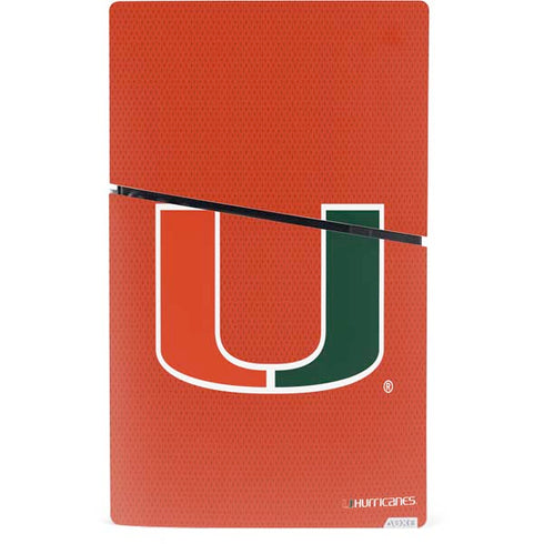 University of Miami Hurricanes Jersey PS5 Slim Digital Edition Console Skin