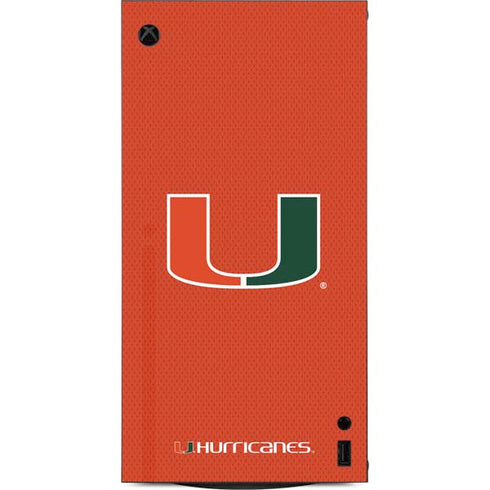 University of Miami Hurricanes Jersey XBox Series X Digital Edition Console Skin
