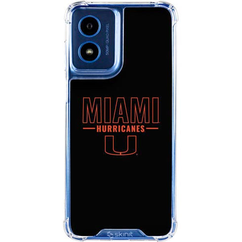 University of Miami Hurricanes Moto G 5G (2024) Clear Case