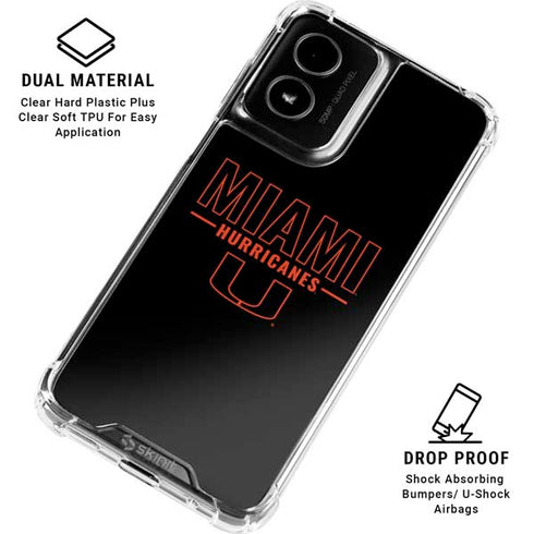 University of Miami Hurricanes Moto G Power 5G (2024) Clear Case