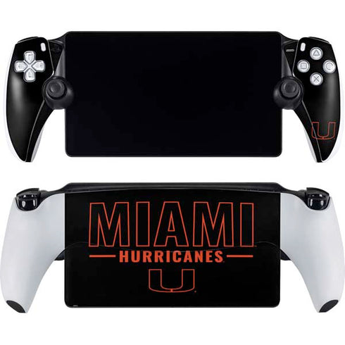 University of Miami Hurricanes PlayStation Portal Remote Player Skin
