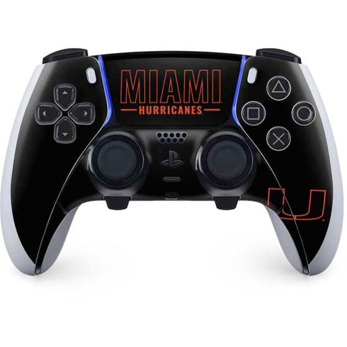 University of Miami Hurricanes PS5 DualSense Edge Pro Controller Skin