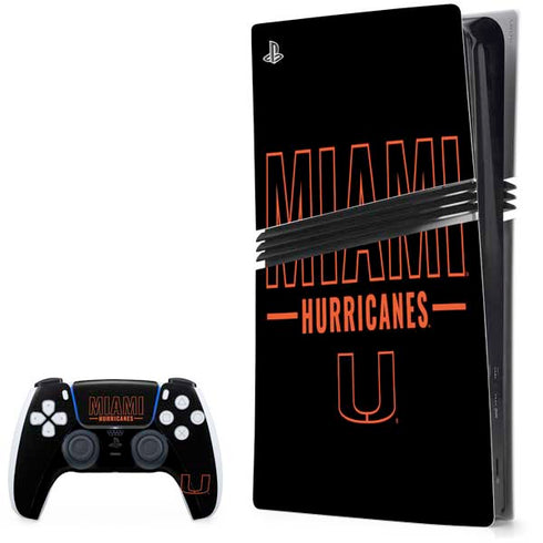 University of Miami Hurricanes PS5 Pro Bundle Skin