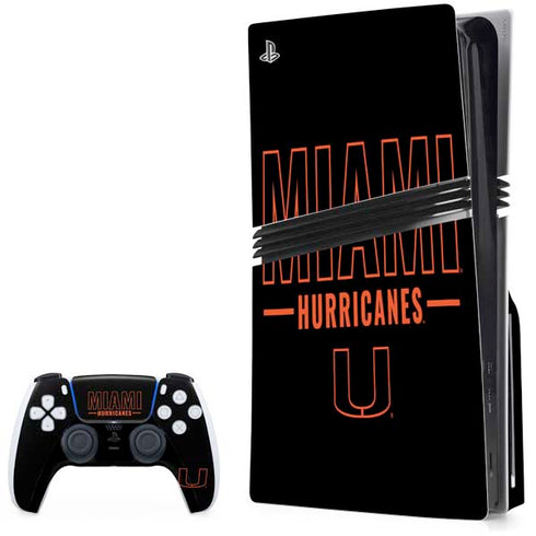 University of Miami Hurricanes PS5 Pro Disk Bundle Skin
