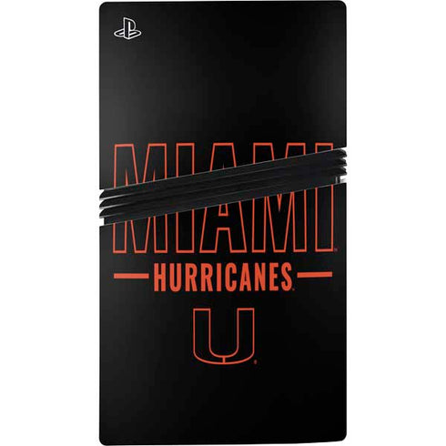 University of Miami Hurricanes PS5 Pro Disk Bundle Skin
