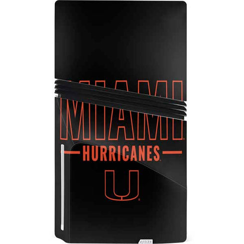 University of Miami Hurricanes PS5 Pro Disk Console Skin