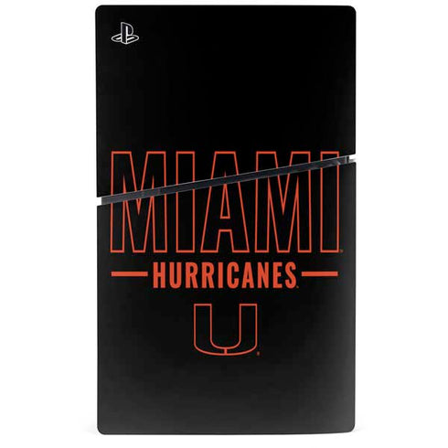 University of Miami Hurricanes PS5 Slim Digital Edition Console Skin