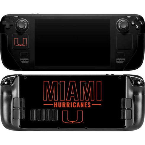University of Miami Hurricanes Steam Deck Handheld Gaming Computer OLED Skin