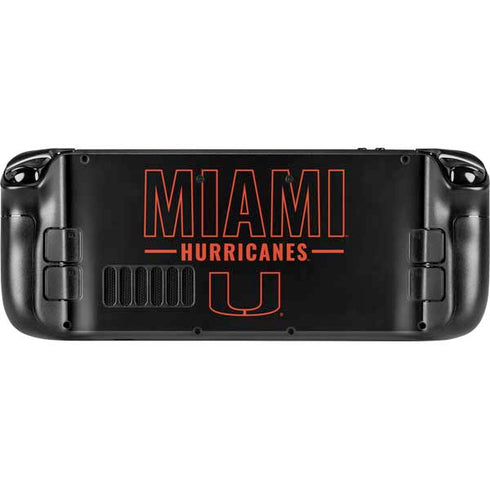 University of Miami Hurricanes Steam Deck Handheld Gaming Computer OLED Skin