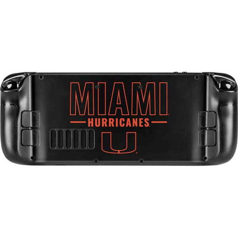 University of Miami Hurricanes Steam Deck Handheld Gaming Computer Skin