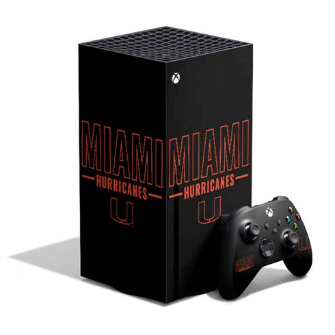 University of Miami Hurricanes XBox Series X Digital Edition Bundle Skin