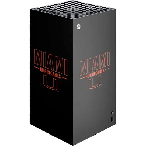 University of Miami Hurricanes XBox Series X Digital Edition Console Skin