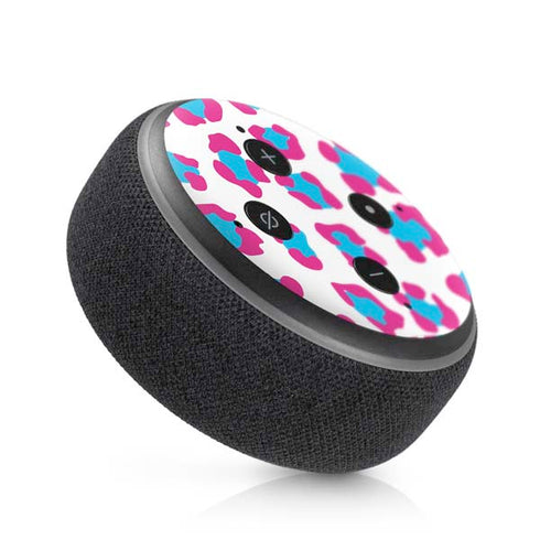 Miami Leopard Animal Print Color Pop Amazon Echo Dot Skin