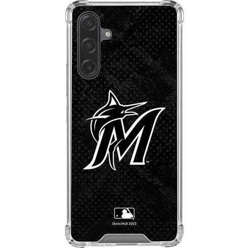 MLB Miami Marlins Dark Wash Galaxy A17 Clear Case