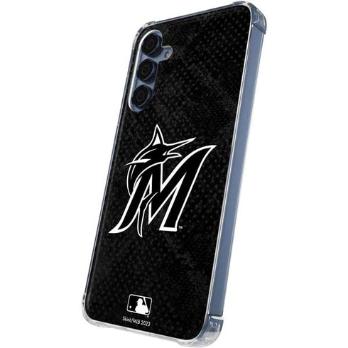 MLB Miami Marlins Dark Wash Galaxy A35 5G Clear Case
