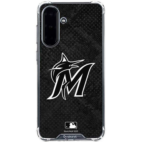 MLB Miami Marlins Dark Wash Galaxy A36 5G Clear Case