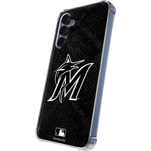 MLB Miami Marlins Dark Wash Galaxy A55 5G Clear Case