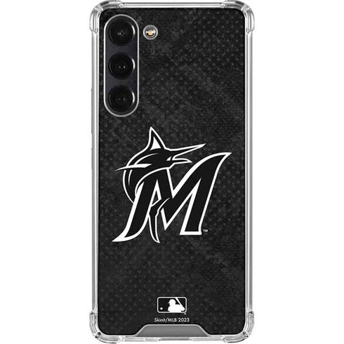 MLB Miami Marlins Dark Wash Galaxy S24 FE Clear Case
