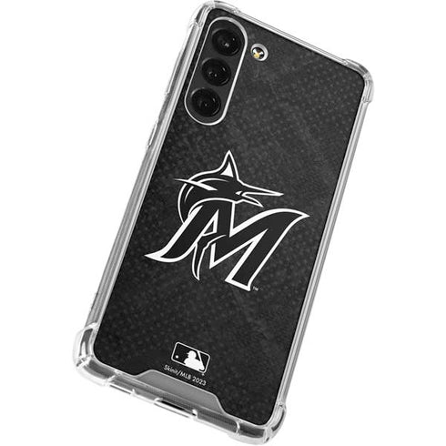 MLB Miami Marlins Dark Wash Galaxy S24 FE Clear Case