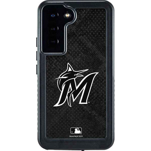 MLB Miami Marlins Dark Wash Galaxy S24 Plus Waterproof Case