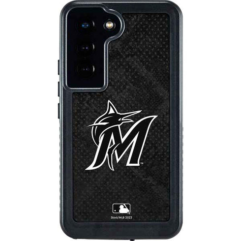 MLB Miami Marlins Dark Wash Galaxy S24 Waterproof Case