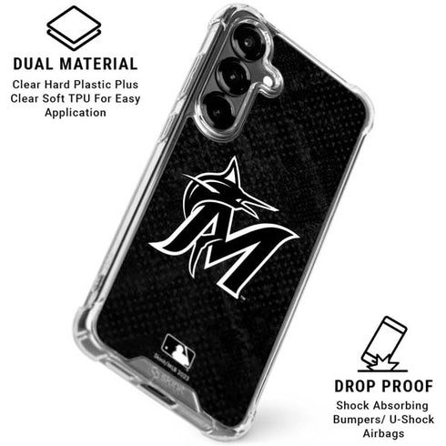 MLB Miami Marlins Dark Wash Galaxy S26 Plus Clear Case
