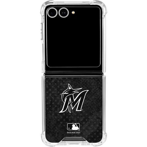 MLB Miami Marlins Dark Wash Galaxy Z Flip7 Clear Case