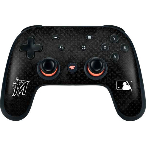 MLB Miami Marlins Dark Wash Google Stadia Controller Skin