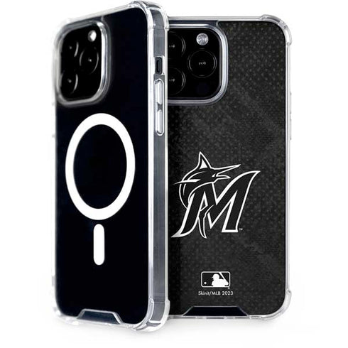 MLB Miami Marlins Dark Wash iPhone Cases