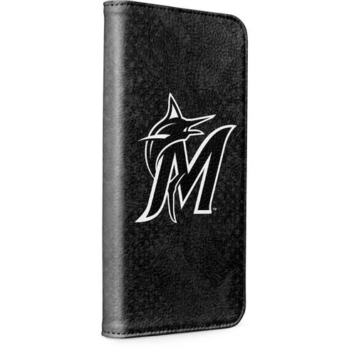MLB Miami Marlins Dark Wash iPhone 15 Folio Case