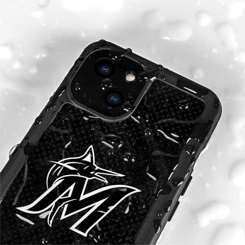 MLB Miami Marlins Dark Wash iPhone 15 Plus Waterproof Case