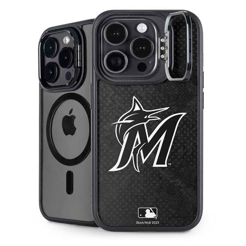 MLB Miami Marlins Dark Wash iPhone 15 Pro Max Kickstand Case