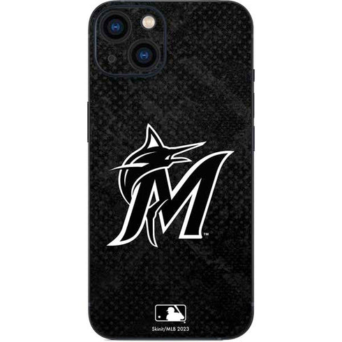 MLB Miami Marlins Dark Wash iPhone 15 Skin