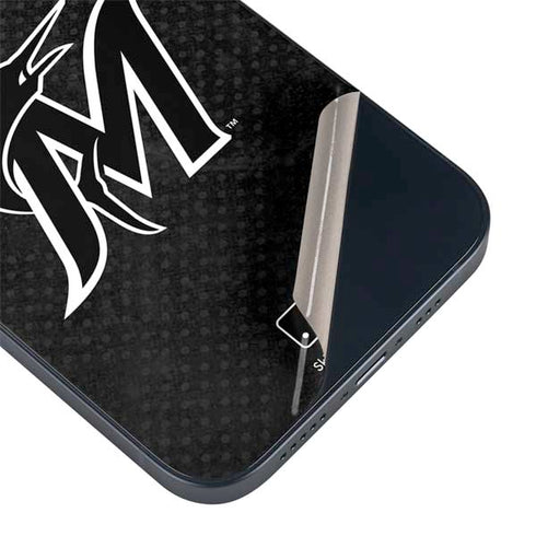 MLB Miami Marlins Dark Wash iPhone 15 Skin
