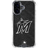 MLB Miami Marlins Dark Wash iPhone 16 Clear Case