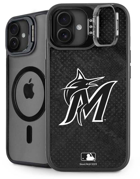 MLB Miami Marlins Dark Wash iPhone 16 Kickstand Case