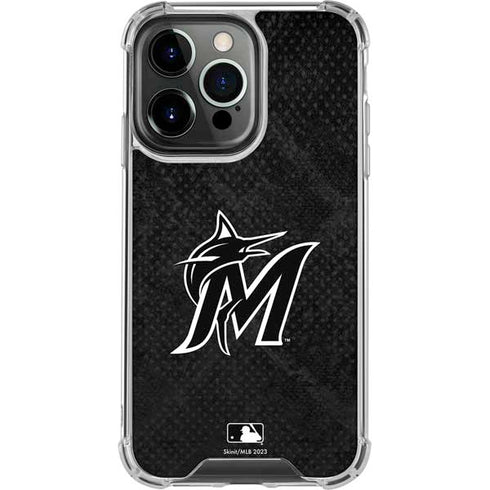 MLB Miami Marlins Dark Wash iPhone 16 Pro Clear Case