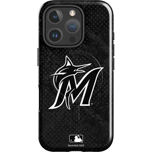 MLB Miami Marlins Dark Wash iPhone 16 Pro Max Magsafe Impact Case