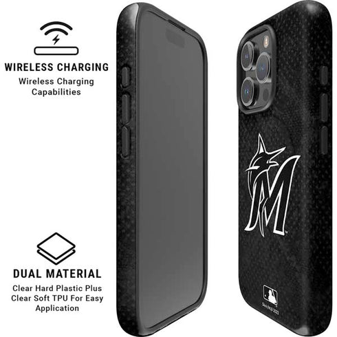 MLB Miami Marlins Dark Wash iPhone 16 Pro Max Magsafe Impact Case