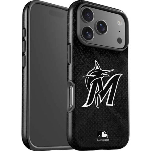MLB Miami Marlins Dark Wash iPhone 17 Pro Impact Case