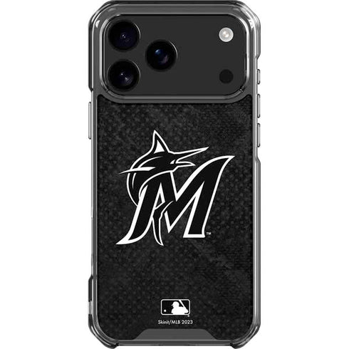 MLB Miami Marlins Dark Wash iPhone 17 Pro Max Clear Case