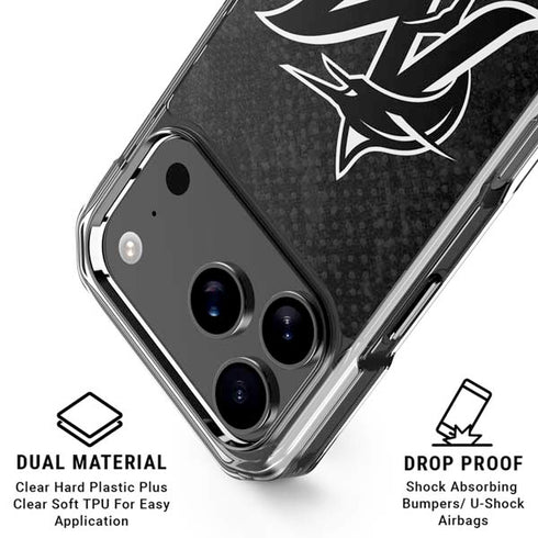 MLB Miami Marlins Dark Wash iPhone 18 Pro Clear Case