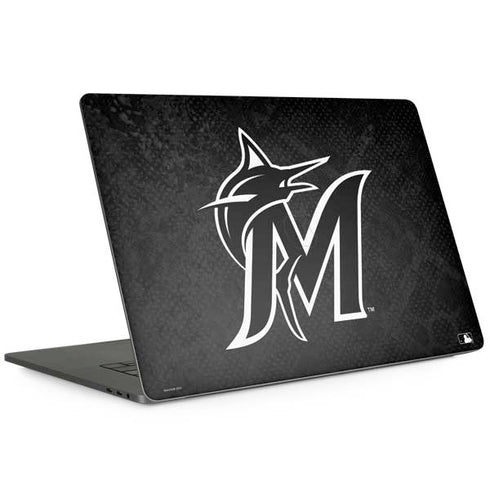 MLB Miami Marlins Dark Wash MacBook Skins