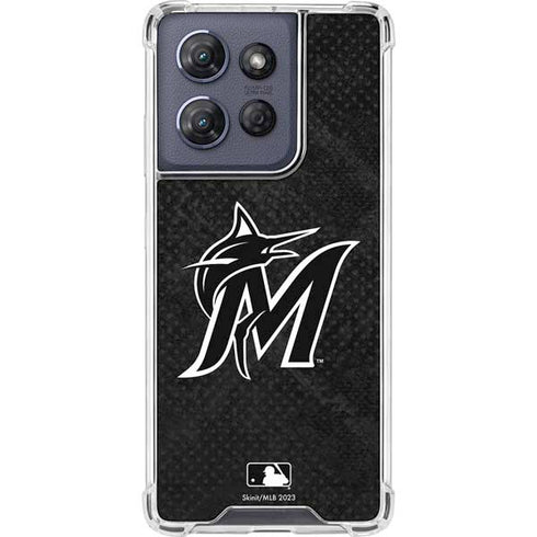 MLB Miami Marlins Dark Wash Moto G 5G (2025) Clear Case