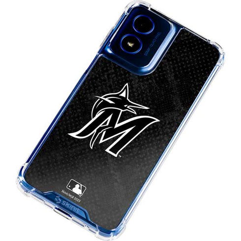 MLB Miami Marlins Dark Wash Moto G 5G (2024) Clear Case