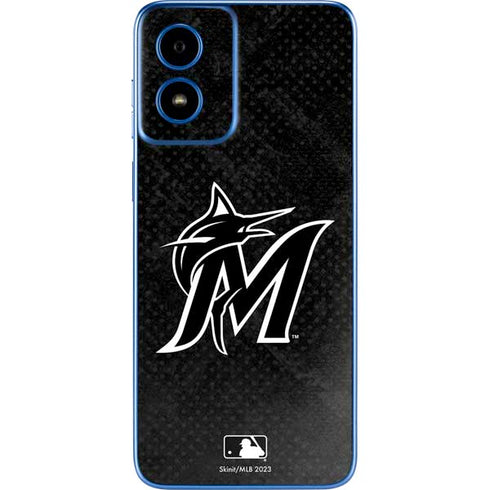 MLB Miami Marlins Dark Wash Moto G Play 4G (2024) Skin