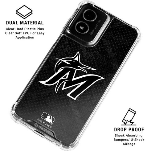 MLB Miami Marlins Dark Wash Moto G Power 5G (2024) Clear Case
