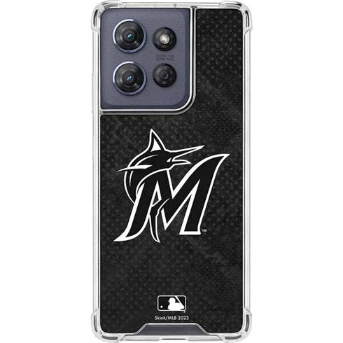 MLB Miami Marlins Dark Wash Moto G Stylus 5G (2025) Clear Case