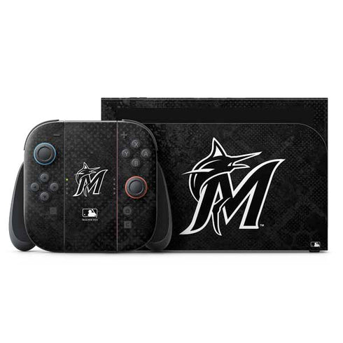 MLB Miami Marlins Dark Wash Nintendo Skins