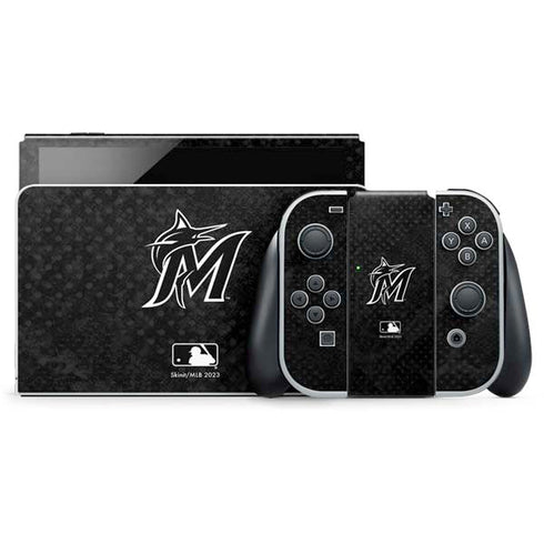 MLB Miami Marlins Dark Wash Nintendo Skins